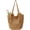Khaki, variant on Crochet Beach Tote Bag For Women 2025 Bohemian Shoulder Bag Purse With Leak-Proof Lining for Summer Vacation Travel