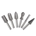 thumbnail image 1 of 6 Pack 6mm Double Cut Tungsten Rotary Burrs Tungsten Shank Filing/engraving/grinding Bits For Rotary Tools, 1 of 4