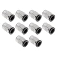 thumbnail image 1 of Conectores de aire de 3/8" con rosca macho, 10 piezas, tono negro y plata, 1 of 1