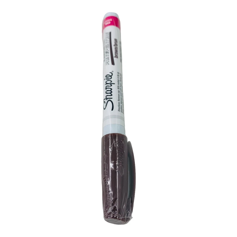 CIRCLE- 2 Markers Sharpie Paint Marker Fine Point Permanent Oil Based Brown