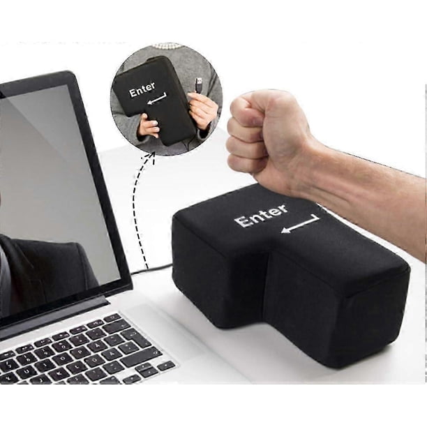 Usb Big Enter Key Relieve Stress Plush Toy, Throw Table Pillow Toys Anti-stress Relief Super Size Stuffer Accent Desktop Foam Nap Pillow Vent Tool P