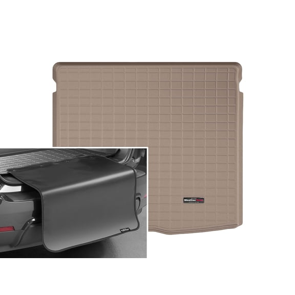 WeatherTech Cargo Trunk Liner with Bumper Protector compatible with Mercedes GLE SUV, GLE-Class, AMG GLE 53 SUV - Behind 2nd Row w/ Bumper Protector, Tan