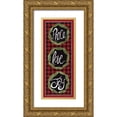 thumbnail image 1 of Shamp, Cindy 10x18 Gold Ornate Wood Framed with Double Matting Museum Art Print Titled - Peace Love Joy, 1 of 4