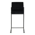 thumbnail image 6 of Fuji Contemporary High Back Counter Stool In Black Steel And Black Velvet - Set Of 2, 6 of 7