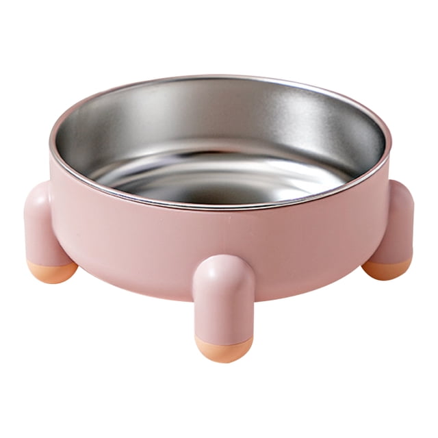 Cuenco para gatos de cuatro patas antivuelco, cuenco para mascotas de acero inoxidable para perros