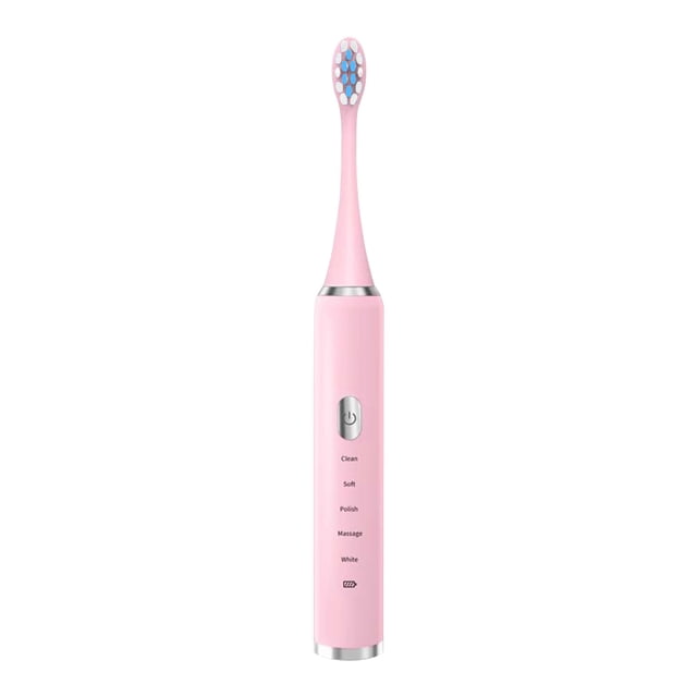 60 Days In Soundwave Toothbrush Rechargeable with 5 Brush Heads 5 Modes 30 Second Area Change Reminder 60 Day Battery Life Replacement Toothbrush Heads