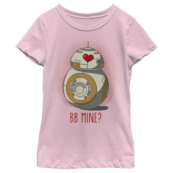 Girl's Star Wars Valentine's Day BB Mine?  Graphic Tee Light Pink X Small
