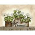 thumbnail image 2 of Spivey, Linda 32x25 Black Ornate Wood Framed with Double Matting Museum Art Print Titled - Love Grows Here Geraniums, 2 of 4