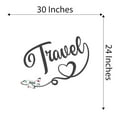thumbnail image 4 of Home Wall Decal - Travel - Cute Travelling Design Word Travel Cute Typography with Aircraft - Proudly Hand Made Decal - Size: 30 In(W) x 24 In(H), 4 of 5