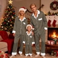 thumbnail image 6 of Fgnfyis Family Christmas Pajamas Matching Sets Silk Satin Long Sleeve Button Down Soft 2 Piece Pajamas Set Loungewear Sleepwear, 6 of 6