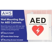 American Hospital Supply Dual Sided AED Sign - White Coated Emergency Sign