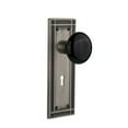 thumbnail image 4 of nostalgic warehouse black porcelain door knob with mission plate, 4 of 5