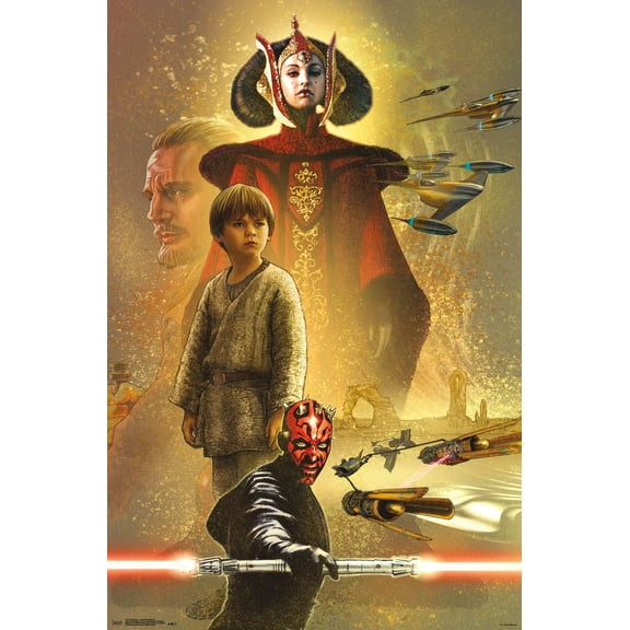 Star Wars: The Phantom Menace - Celebration Mural Wall Poster, 22.375" x 34"