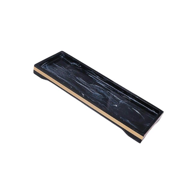 Toilet Tank Storage Tray Dresser Using high quality Storage Tray for Shampoo, Candles, Towel Black