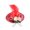 Red, variant on Flower Chicken Hat with Adjustable Strap - Cute Hen Pet Costume, Lightweight Feather Decorative Bird Headwear, Mini Party Hat for Small Pets, Blue