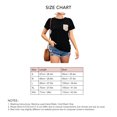 thumbnail image 5 of Blusa de manga corta con cuello redondo y bolsillo con lentejuelas, blusa tipo túnica informal para mujer, verano, negro, XXL, 5 of 5