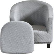 2 Piece Club Chair Slipcover Armchair Covers Soft Printed Round Barrel Chair Covers Couch Covers with Elastic Bottom for Bar Counter Living Room