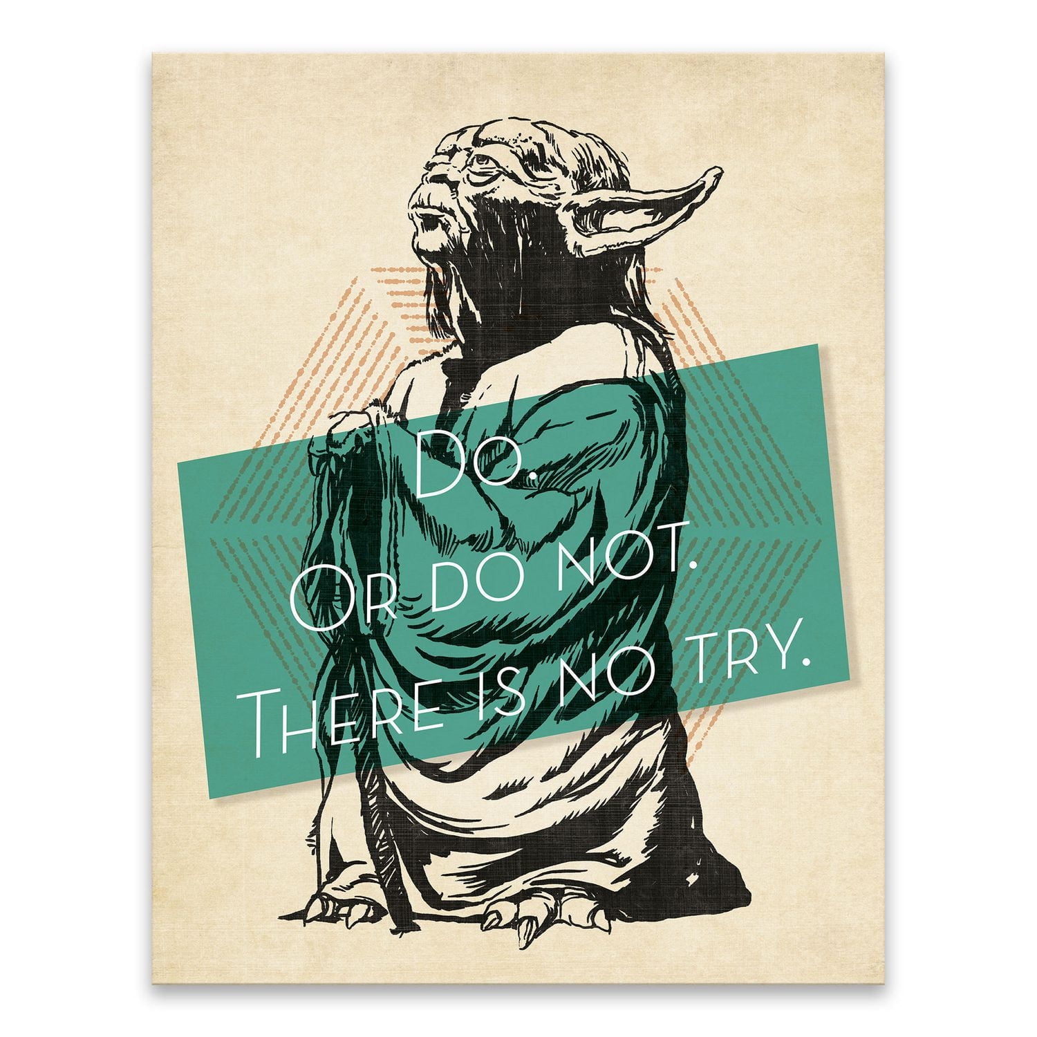 Artissimo Designs Star Wars Vintage Yoda Printed Canvas