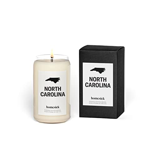 Homesick Premium Scented Candle, North Carolina - Scents of BlackBerry, Peach, Tobacco, 13.75 oz, 60-80 Hour Burn, Natural Soy Blend Candle Home Decor, Relaxing Aromatherapy Candle