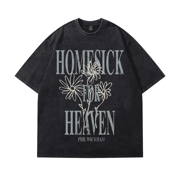 Phil Wickham Heavenward Bloom Washed Cotton Tee Women Men Crewneck Short Sleeve T-shirt