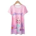 thumbnail image 3 of WIBACKER 3-14Y Girls Nightgowns Short Sleeve Nightdress Kids Cute Mermaid Nightie Dress Summer Pajamas, 3 of 9