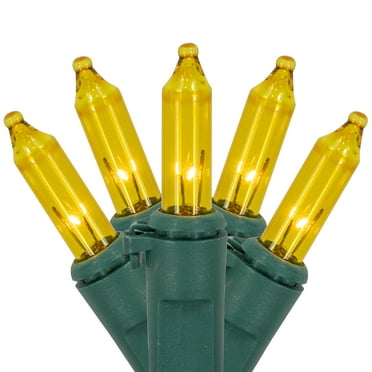 Northlight Mini Christmas Lights - Yellow - 20.25' Green Wire - 100ct