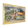 thumbnail image 2 of Designart 'Greek Mountains Landscape Off The Coast Of The Aegean Sea ' Traditional Framed Art Print, 2 of 4