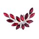 thumbnail image 2 of Broche de ramo de diamantes de imitación XCF Color rojo brillante con forma de hoja, 2 of 2