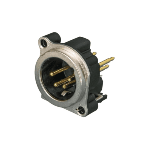 Pack of 2 NC4MBV  Conn XLR Connector M 4 POS Screw ST Flange Mount 4 Terminal 1 Port