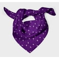 thumbnail image 3 of Bimba Purple Heart & Love Text Printed Pure Silk Scarf Neck Wrap Summer Hair Bandanas For Women 40 x 40 Inches, 3 of 6