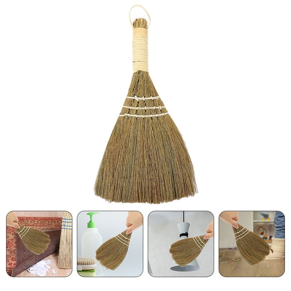 Yardwe Handheld Short Handle Broom for Car Cleaning, Window Blinds, and Small Area Sweeping
