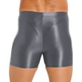thumbnail image 2 of MSemis Men's Swim Trunks Elastic Nylon Underwear High Waist Swim Shorts Swimming Trunk Grey XL, 2 of 6