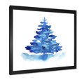 thumbnail image 2 of Designart Blue Winter Christmas Tree I Traditional Framed Wall Art, 2 of 4