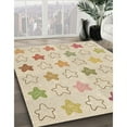 thumbnail image 3 of Ahgly Company Machine Washable Indoor Round Transitional Vanilla Gold Area Rugs, 5' Round, 3 of 7