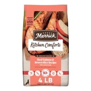 Merrick Kitchen Comforts Real Salmon & Brown Rice Recipe Premium Dry Dog Food, 4 lb Bag