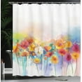 thumbnail image 4 of Ambesonne Floral Shower Curtain, Gerbera Flower Bouquet, 69"Wx70"L, Red Orange, 4 of 5