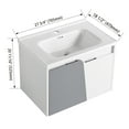thumbnail image 6 of GlasFlength Floating Bathroom Vanity ,Bathroom Vanity with Sink great Plywood with Soft-Close Doors ,Modern Wall-Mounted Single Sink Unit for Contemporary Bathrooms (28"), 6 of 7