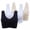 Black&White&Beige, variant on Women's 3 Pack Seamless Comfortable Sports Bra with Removable Pads