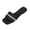 Black, variant on Slides Sandals Women Open Toe Rhinestone Single Band Flat Slides Square Toe Sparkly Crystal Slip On Slippers Casual Poolside Shoes