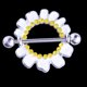 thumbnail image 2 of Anillo de pezón con forma de flor de moda, accesorios de joyería para el cuerpo, perforación antialérgica (blanco), 2 of 6