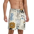 thumbnail image 5 of KLL Hand Drawn Animals for Men's 1-Pack Shorts,Sleep Pajama Shorts for Men Soft Pj Shorts Men's Pajama Bottoms Sleepwear -Large, 5 of 7