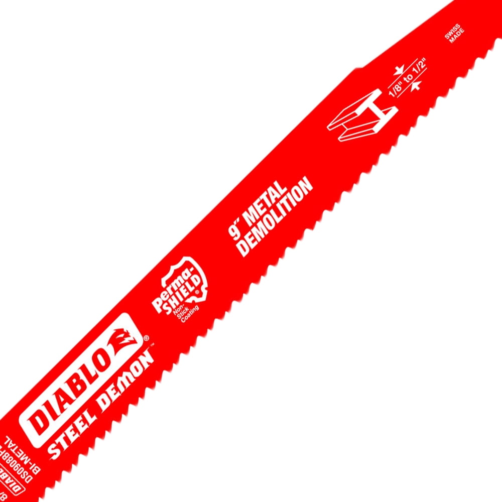 Diablo 9 in. Bi-Metal Dual Tooth Reciprocating Saw Blade 8/10 TPI 5 pk
