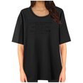 thumbnail image 1 of Mujer Verano Tallas grandes Casual Suelto Sólido Manga corta Tops Mujer Blusa Fridja  ghk2734, 1 of 5
