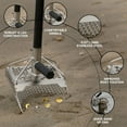 thumbnail image 2 of CKG Sand Scoops for Beach Metal Detecting Stainless Steel Beach Metal Detecting Shovel Underwater Treasure Hunting, Metal Detector Accessories(Bag + Scoop + Carbon Fiber Handle), (11x7 + Handle), 2 of 8