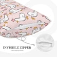 thumbnail image 2 of Plush Throw Pillow Covers, Goose Queen Pillow Cases with Invisible Zipper, Breathable Microfiber Pillow Cases Standard Size for Sleeping Bedroom Sofa Living Room 14x20, 2 of 5