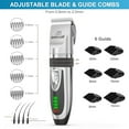 thumbnail image 6 of Oneisall Dog Clippers 50db Low Noise, 2-Speed Quiet Dog Grooming Kit Rechargeable Cordless Pet Hair Clipper Trimmer Shaver for Small and Large Dogs Cats Animals - Silver, 6 of 7