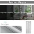 thumbnail image 4 of DONGPAI Blackout French Door Curtain, Rod Pocket Thermal Insulated Privacy Door Curtain Window Drapery, 24''x 40'', Gray, 1 Panel, 4 of 8