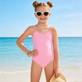 thumbnail image 2 of mgoYE Girl Swimsuits 10-12 Girls One Piece Swimsuit Cute Striped Bathing Suit Hawaii Swimwear(Pink,11-12 Years), 2 of 9
