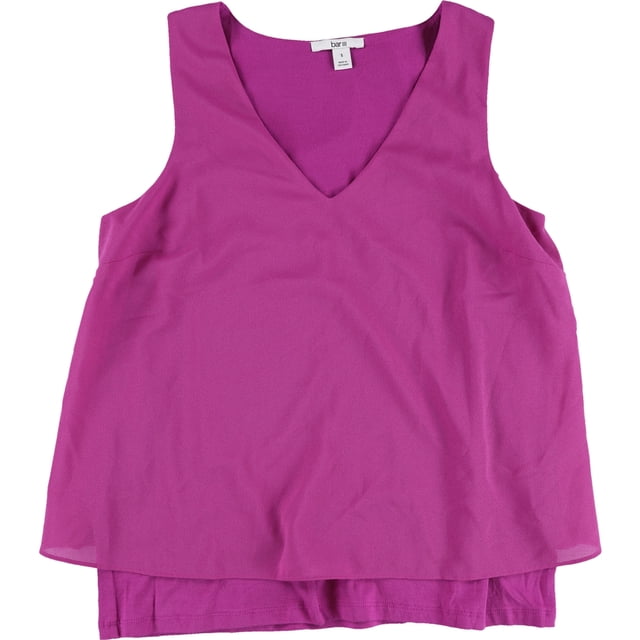 bar III Camiseta sin mangas tejida para mujer, rosa, extragrande