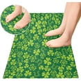 thumbnail image 4 of Coolnut Green Shamrock Bathroom Rugs Bath Mat 39 x 20 Inch Non-Slip Extra Soft and Absorbent Shaggy Bath Carpet for Tub, Shower, Bathroom Home Decor Gifts, 4 of 7